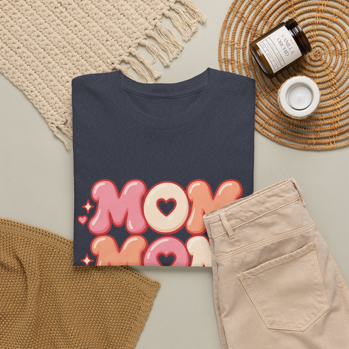 Retro Bubble Text Mom Tee