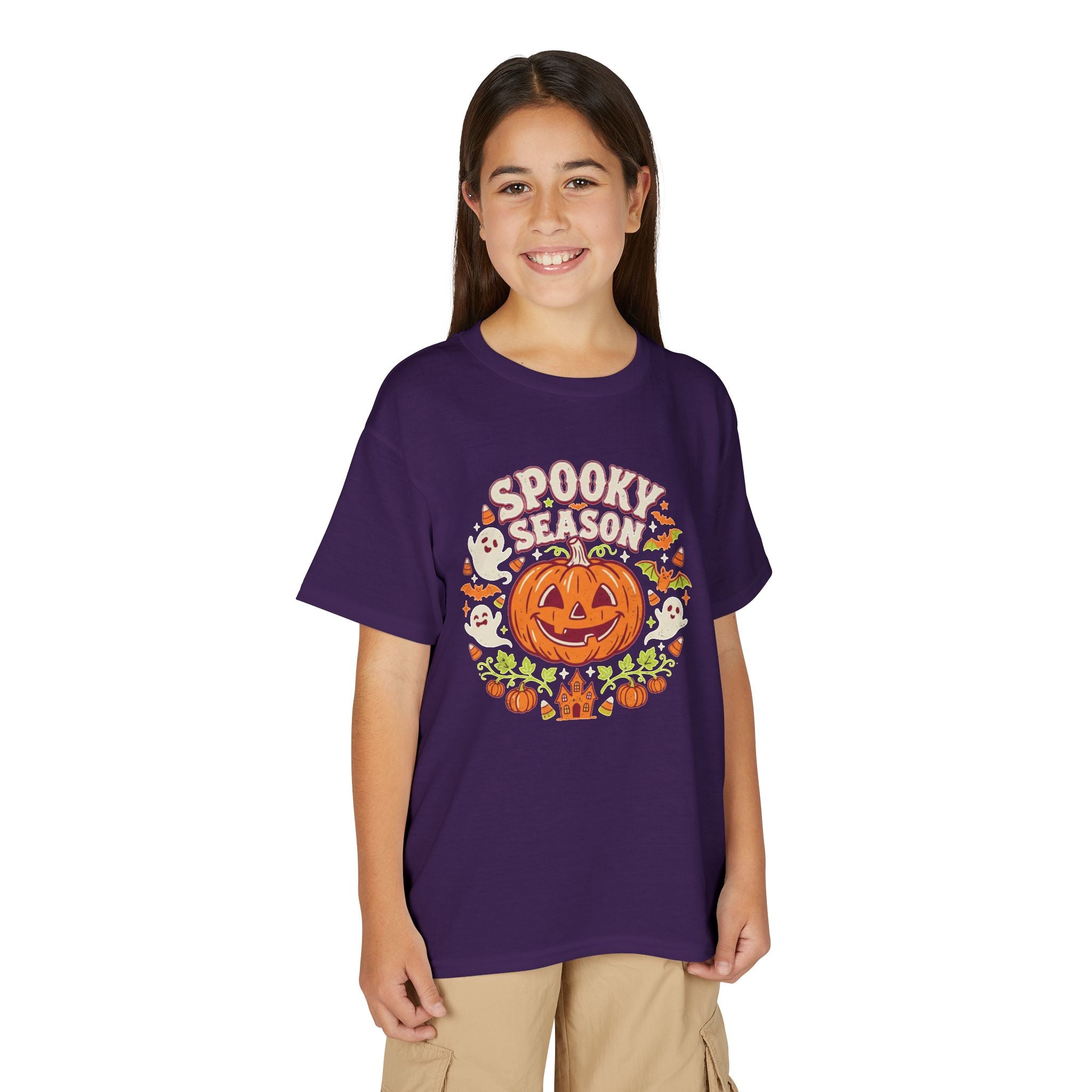 'Spooky Season' Big Pumpkin Halloween Kids Tee