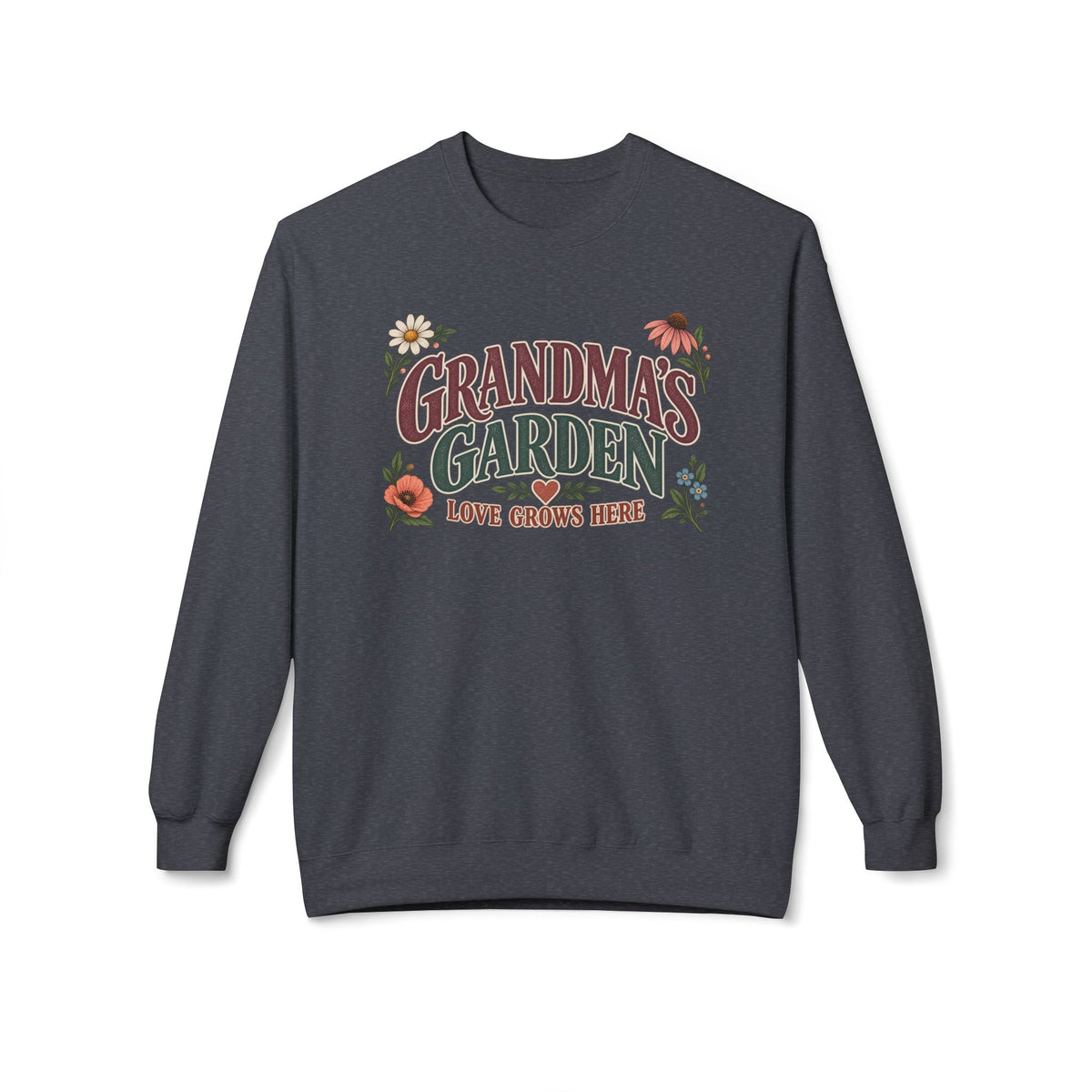 Grandma's Garden 'Love Grows Here' Floral Crewneck