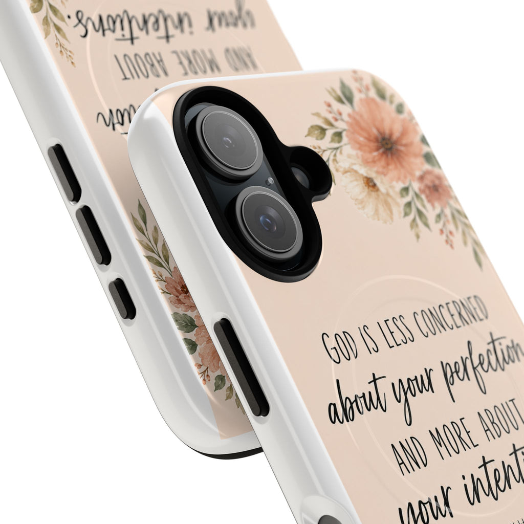 "God is less concerned about your perfection" Tough Magnetic Case