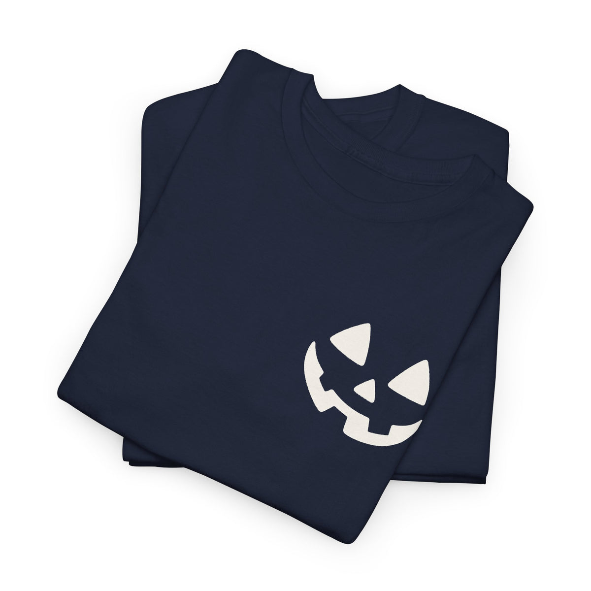 Jack-o'-Lantern Pocket Tee — Halloween Pumpkin Face T-Shirt