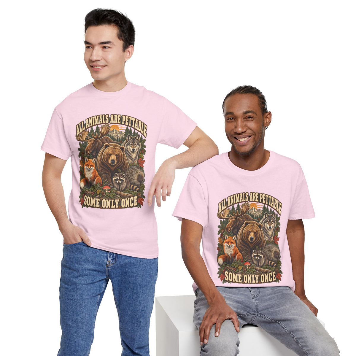 "All Animals Are Pettable, Some Only Once" Graphic Tee