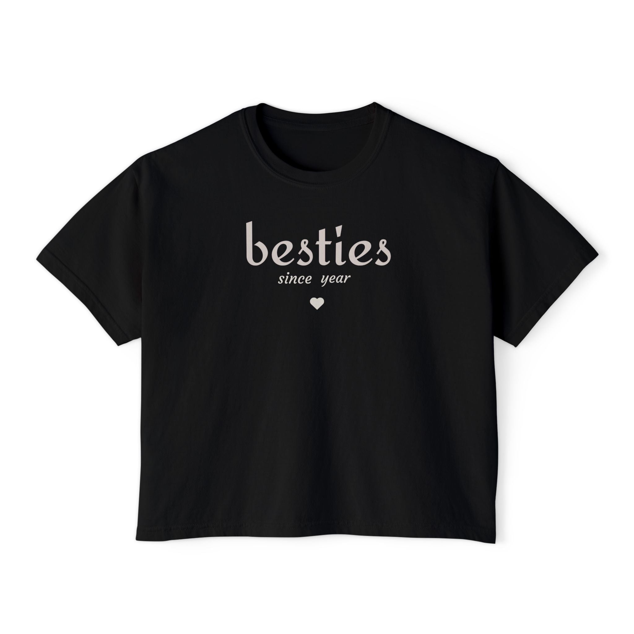 Besties Since <year> - Boxy Women's Crop Tee