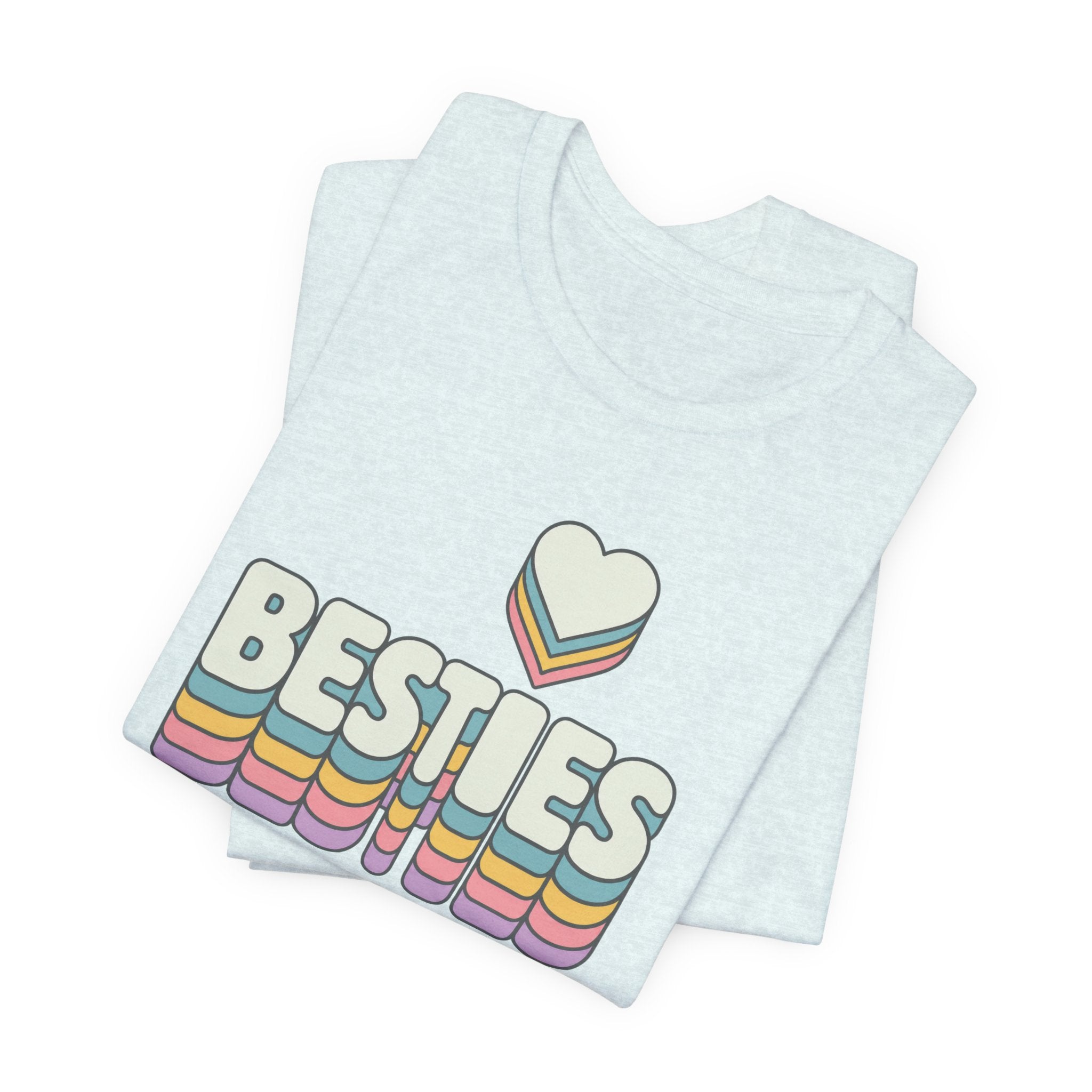 'BESTIES' Heart Graphic Friendship Tee