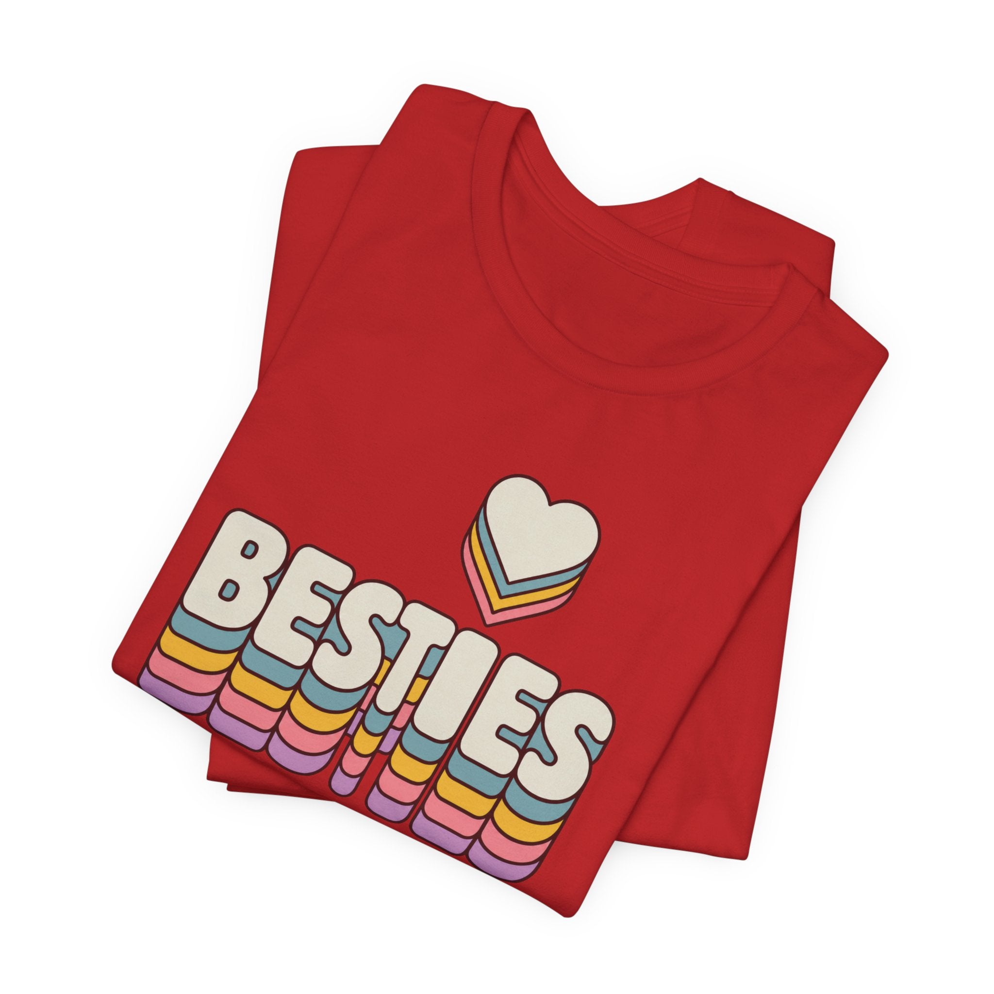 'BESTIES' Heart Graphic Friendship Tee