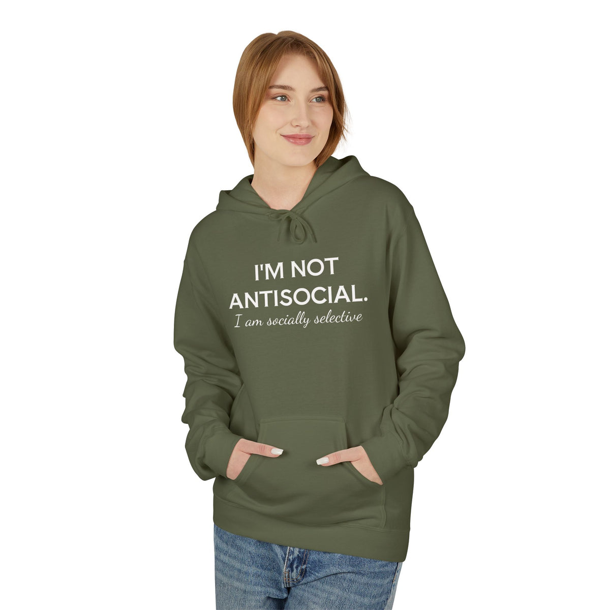 I'm Not AntiSocial - Fleece Hoodie