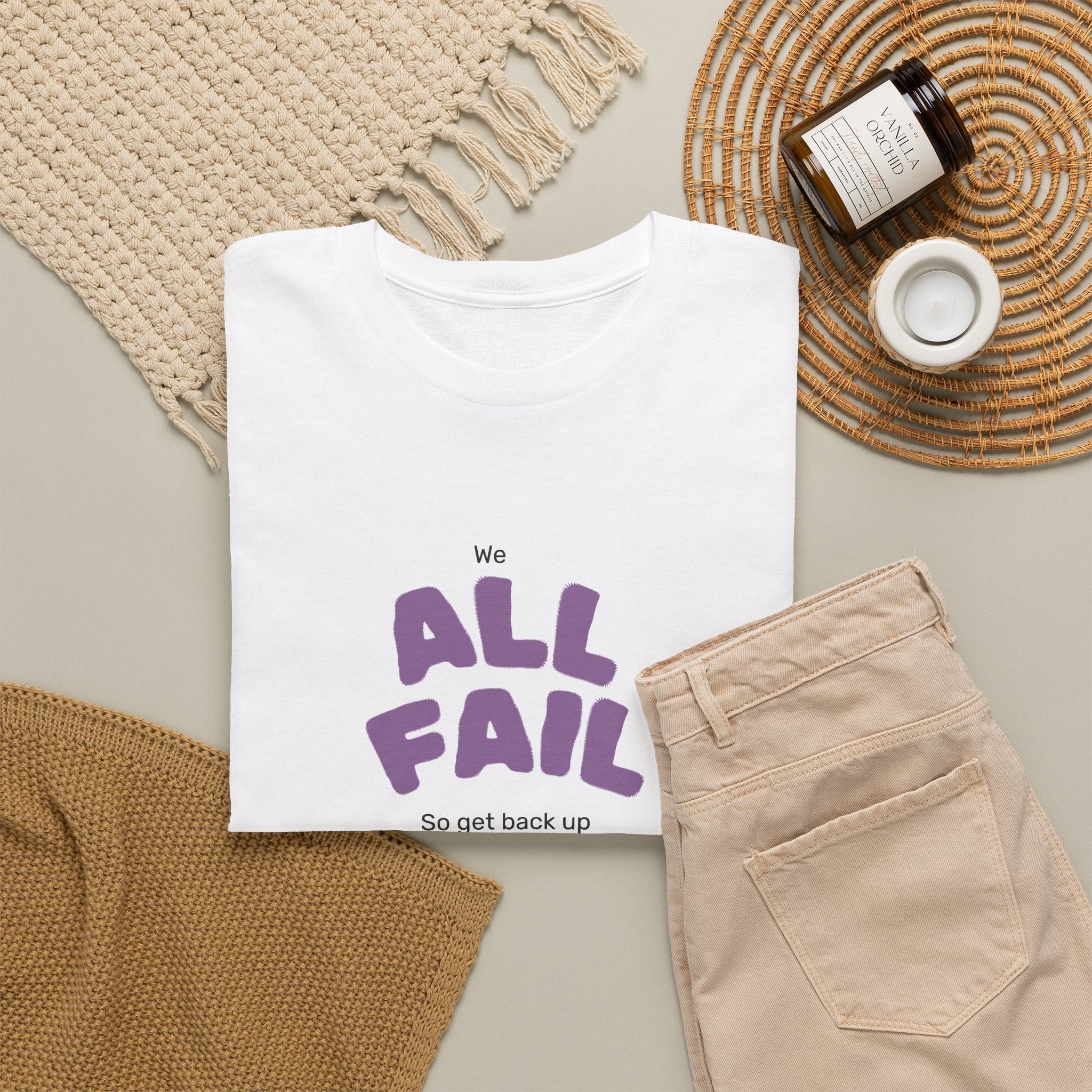 All Fail Tee — "It’s All Fail, So Get Back Up" Inspirational Tee
