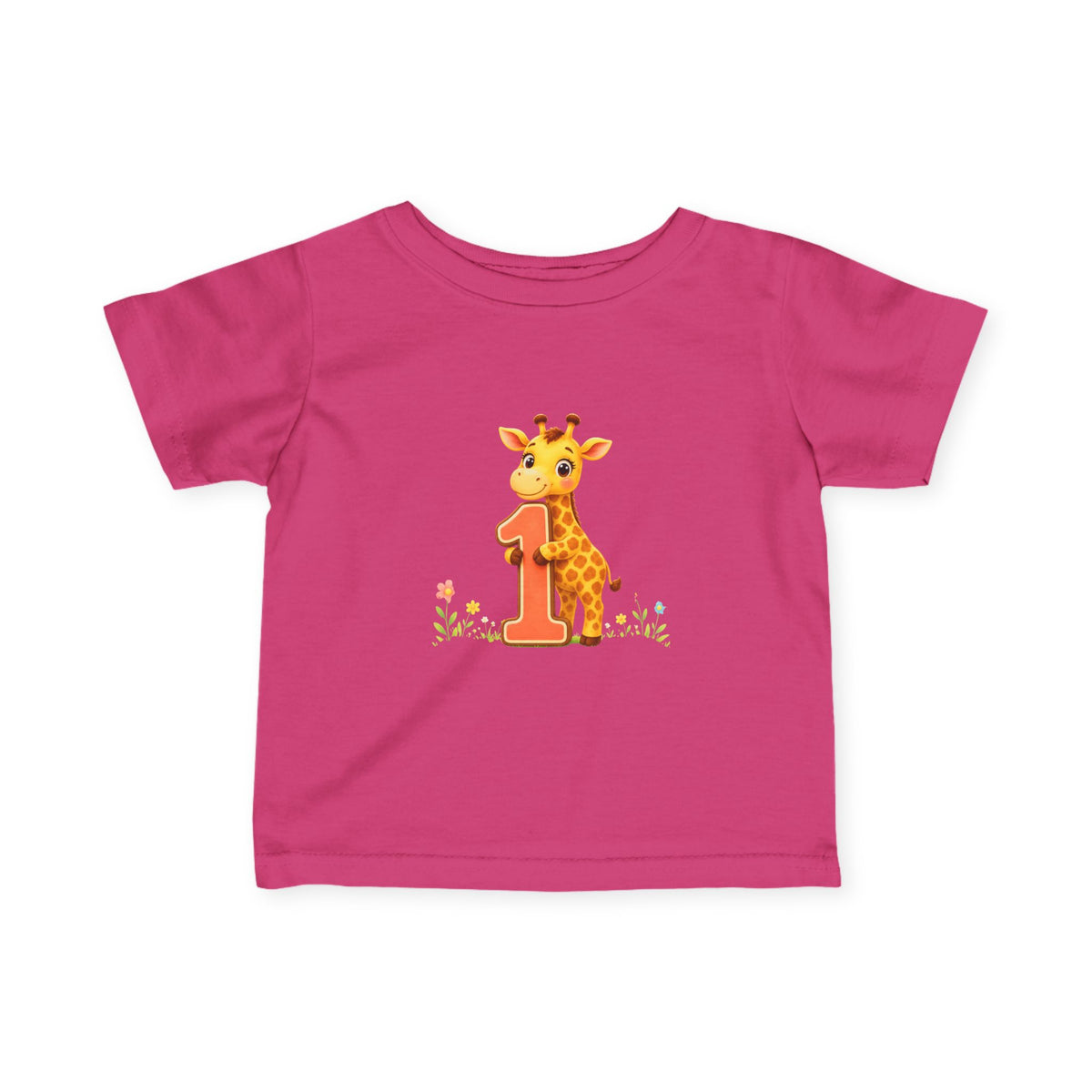 1st Birthday - Baby Giraffe Infant Tee