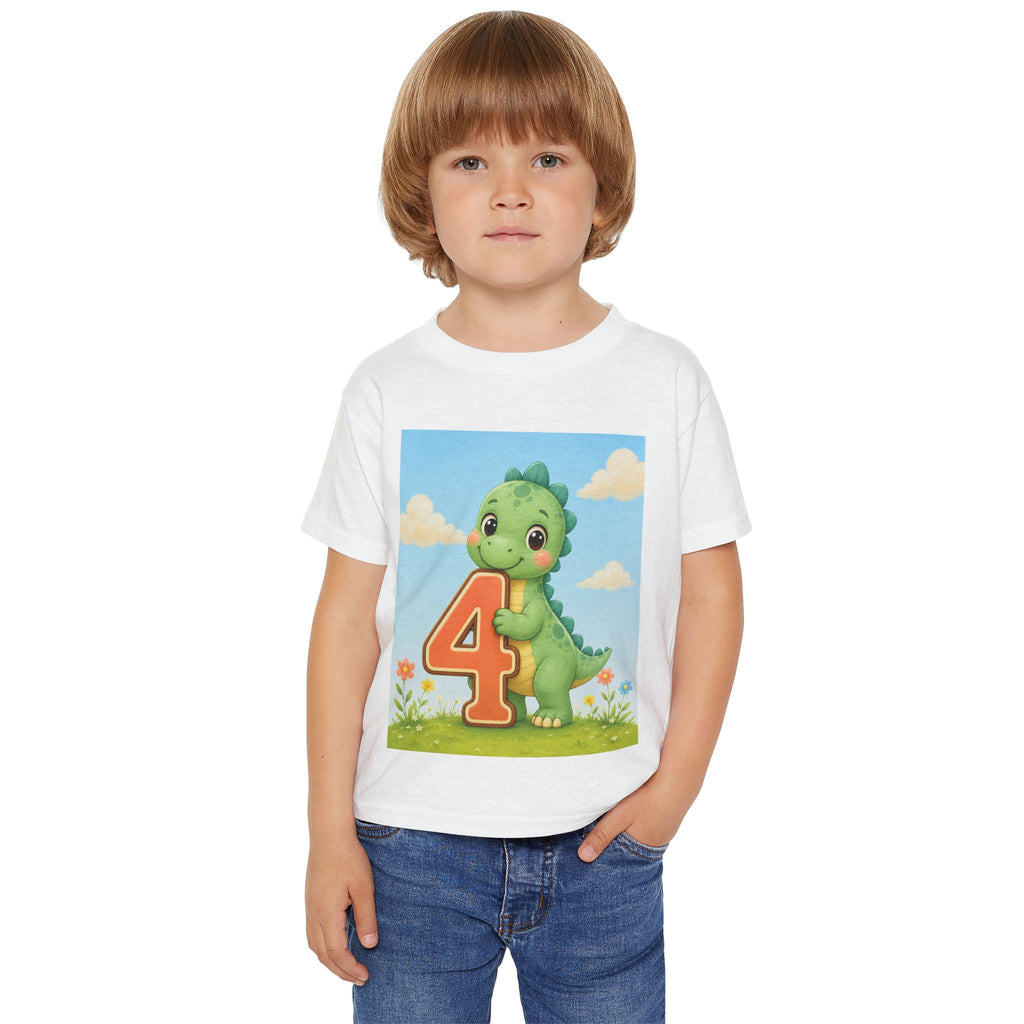 4th Birthday Dinosaur Toddler Tee