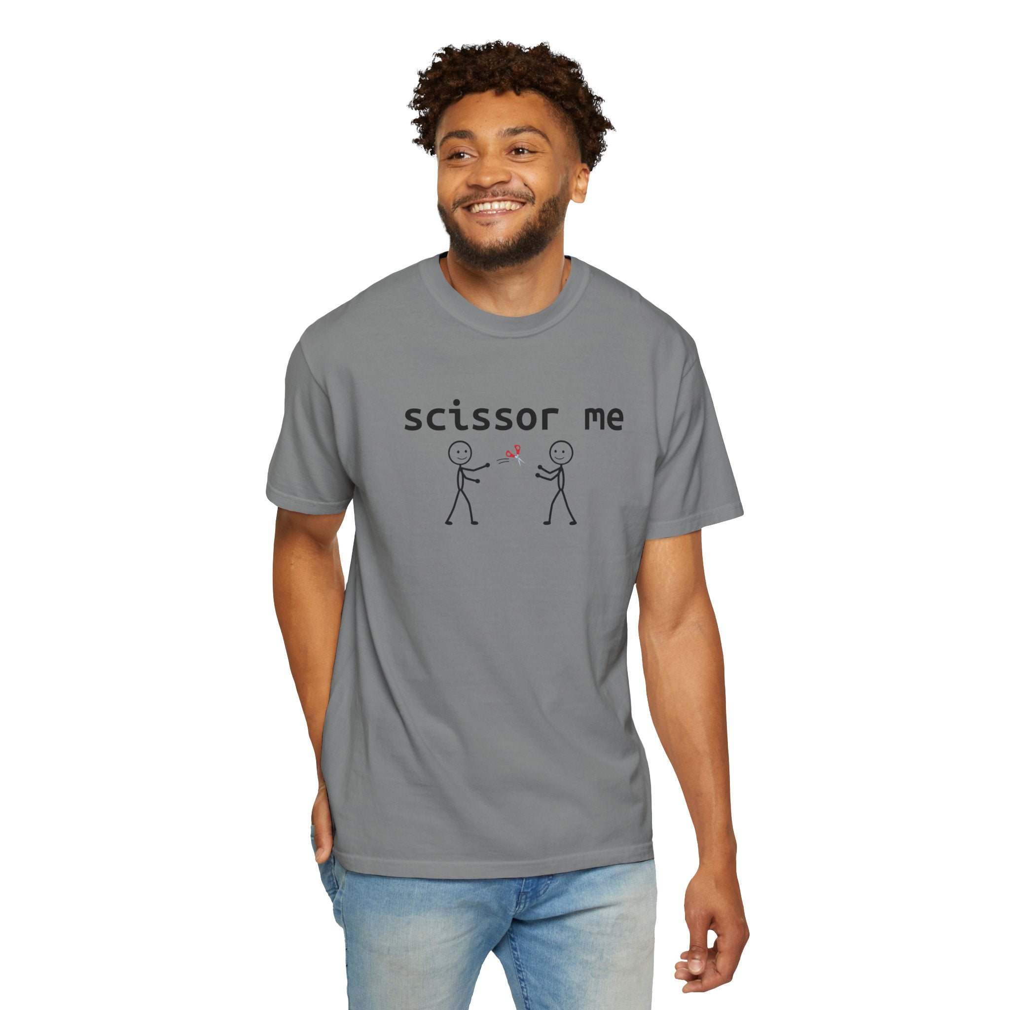 Scissor Me T-Shirt — Funny Stick Figure Adult Tee