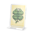"A best friend is like a four-leaf clover" - Acrylic Photo Plaque