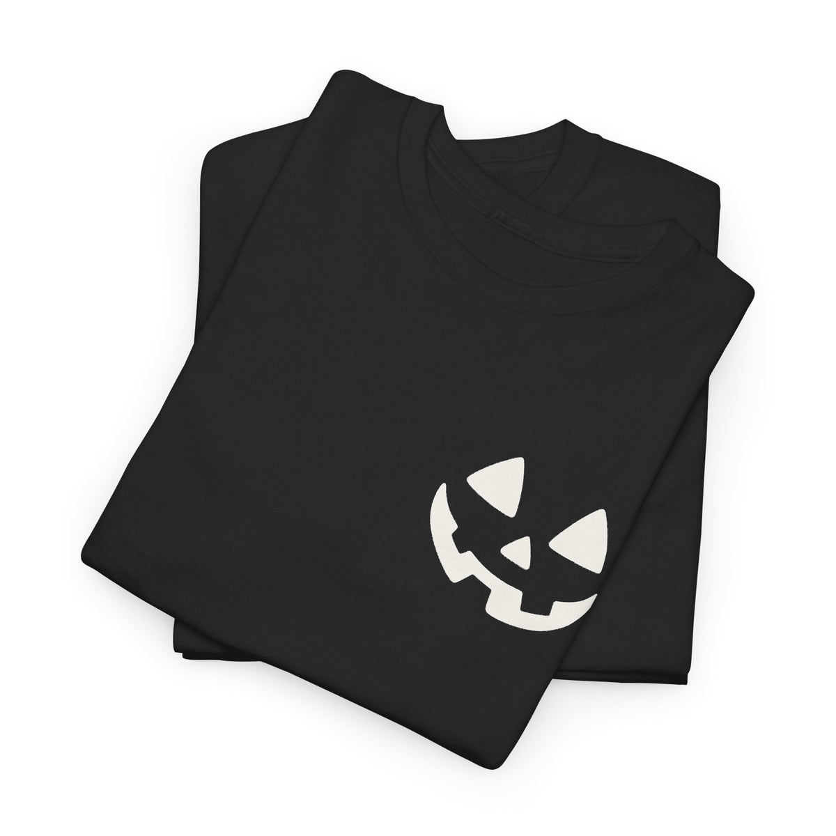 Jack-o'-Lantern Pocket Tee — Halloween Pumpkin Face T-Shirt