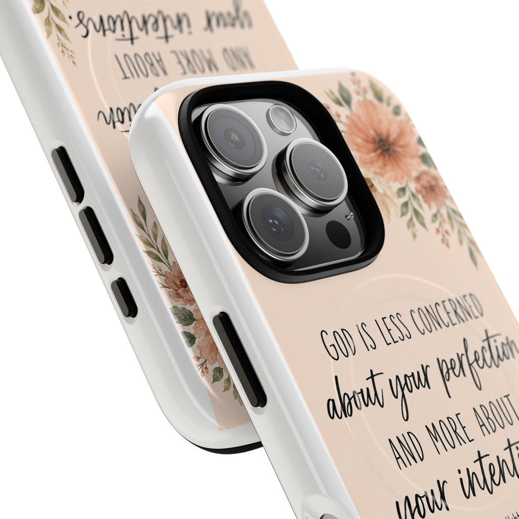"God is less concerned about your perfection" Tough Magnetic Case