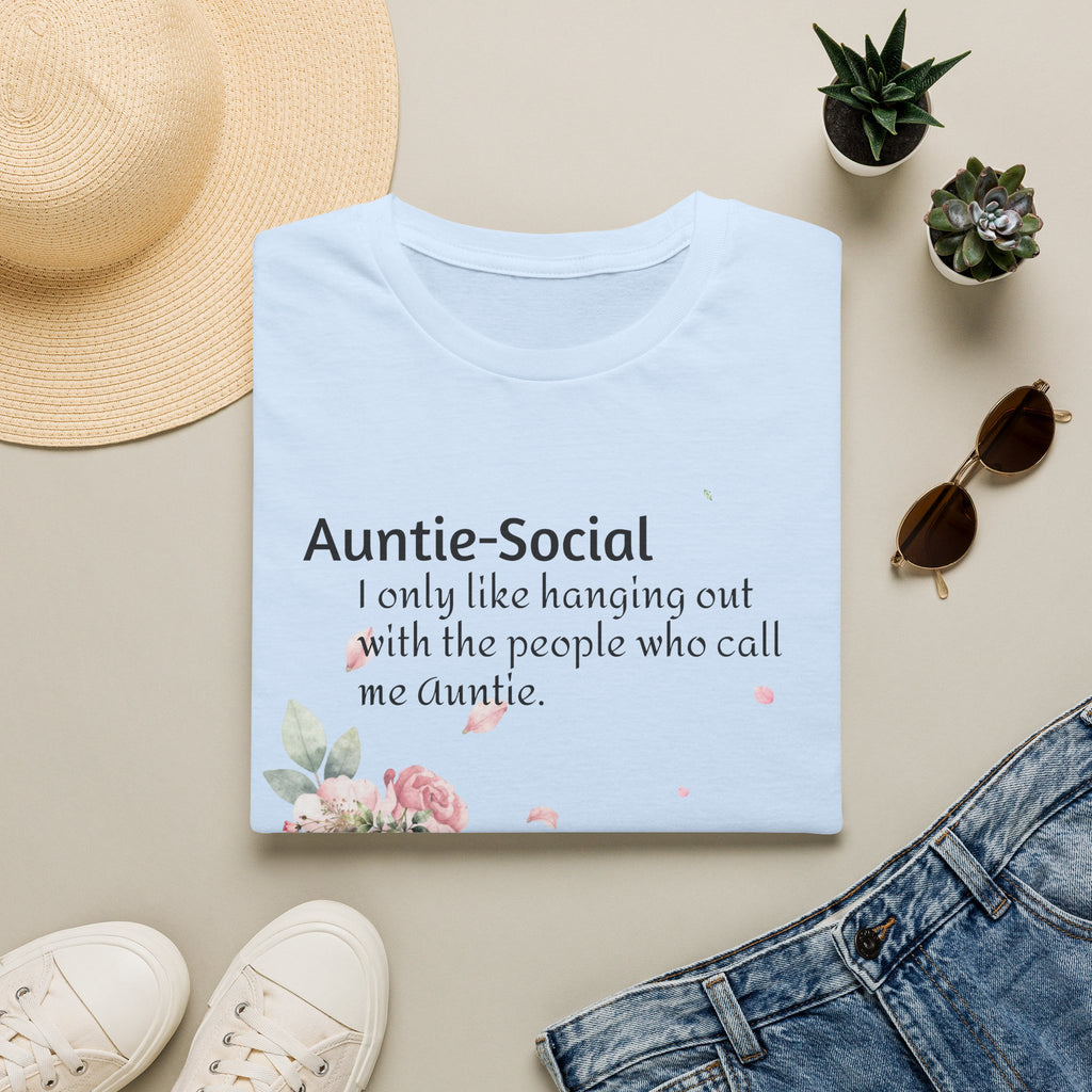 Auntie-Social Floral Tee