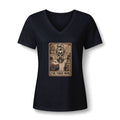 "The Tired Mom" - Blonde Haired Skeleton V-Neck Graphic Tee