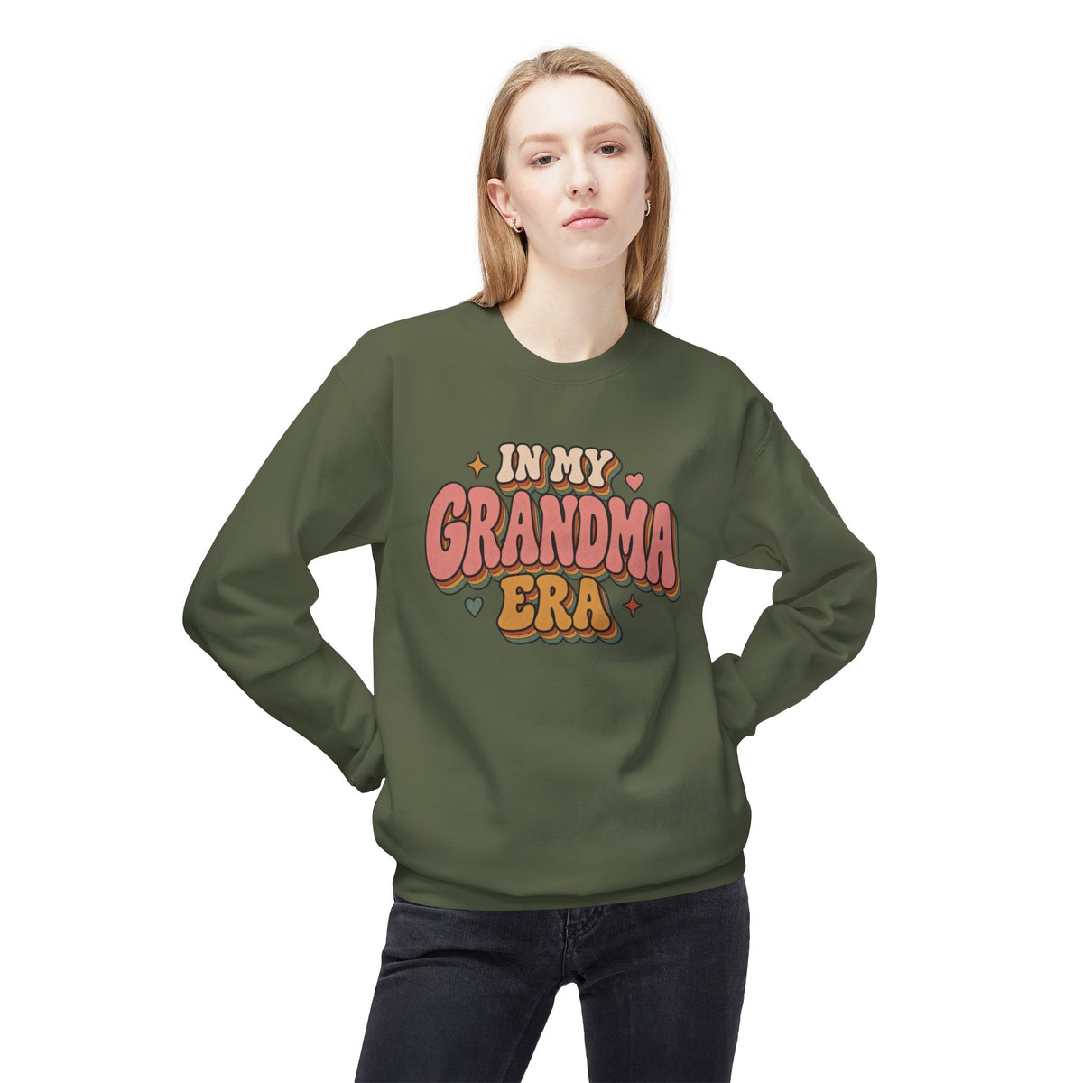 "In My Grandma Era" Cozy Vintage Grandma Crewneck