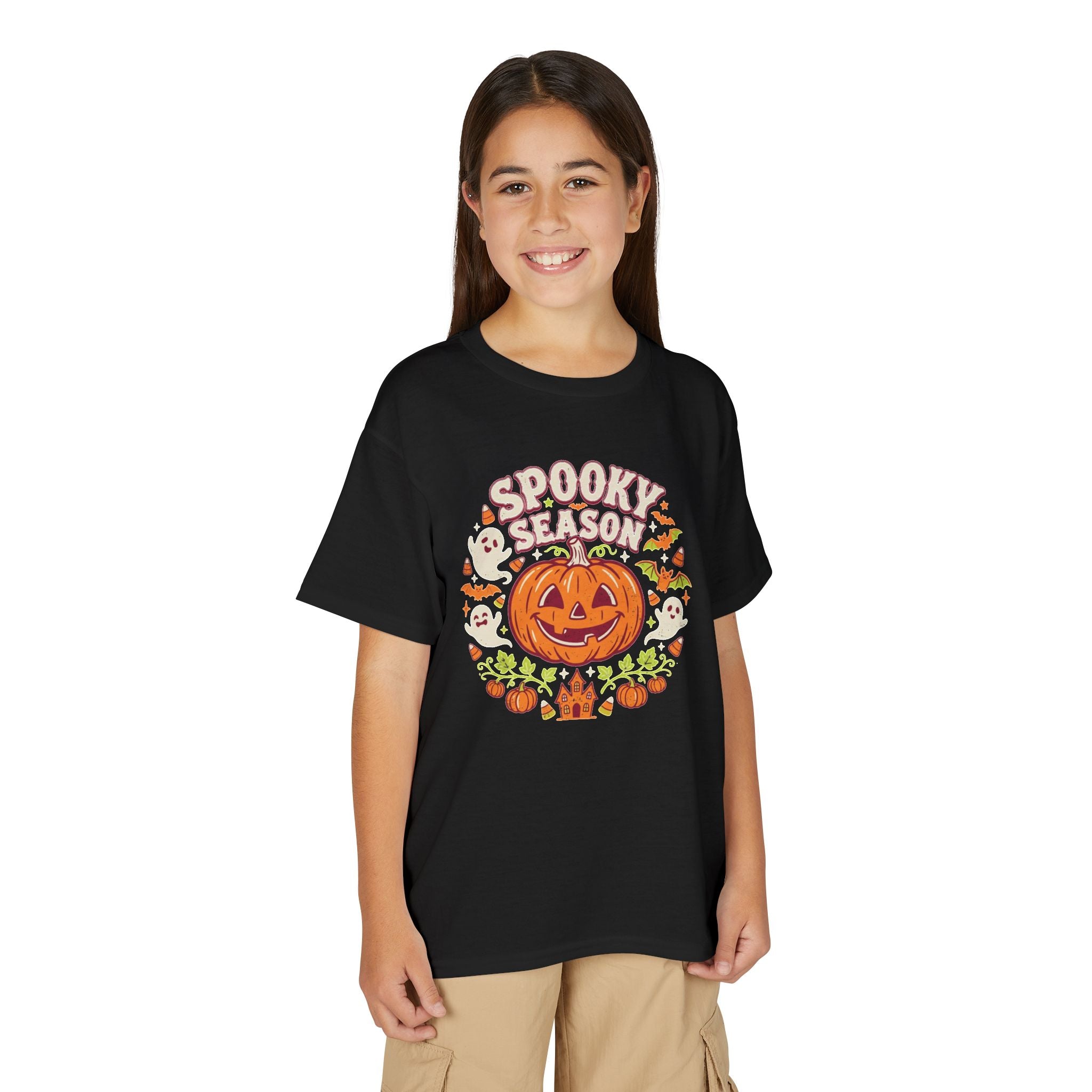 'Spooky Season' Big Pumpkin Halloween Kids Tee