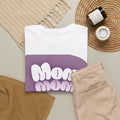 Retro Bubble Text Mom Tee - Lavender