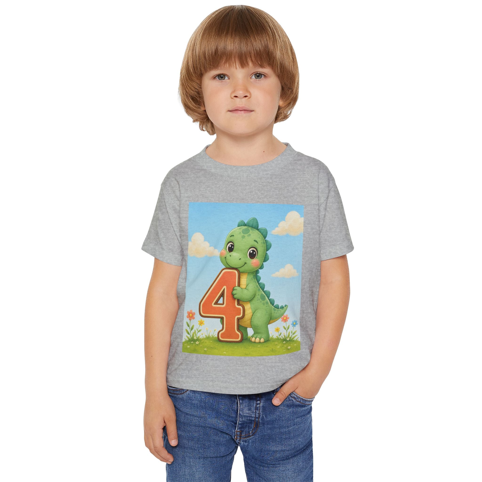 4th Birthday Dinosaur Toddler Tee