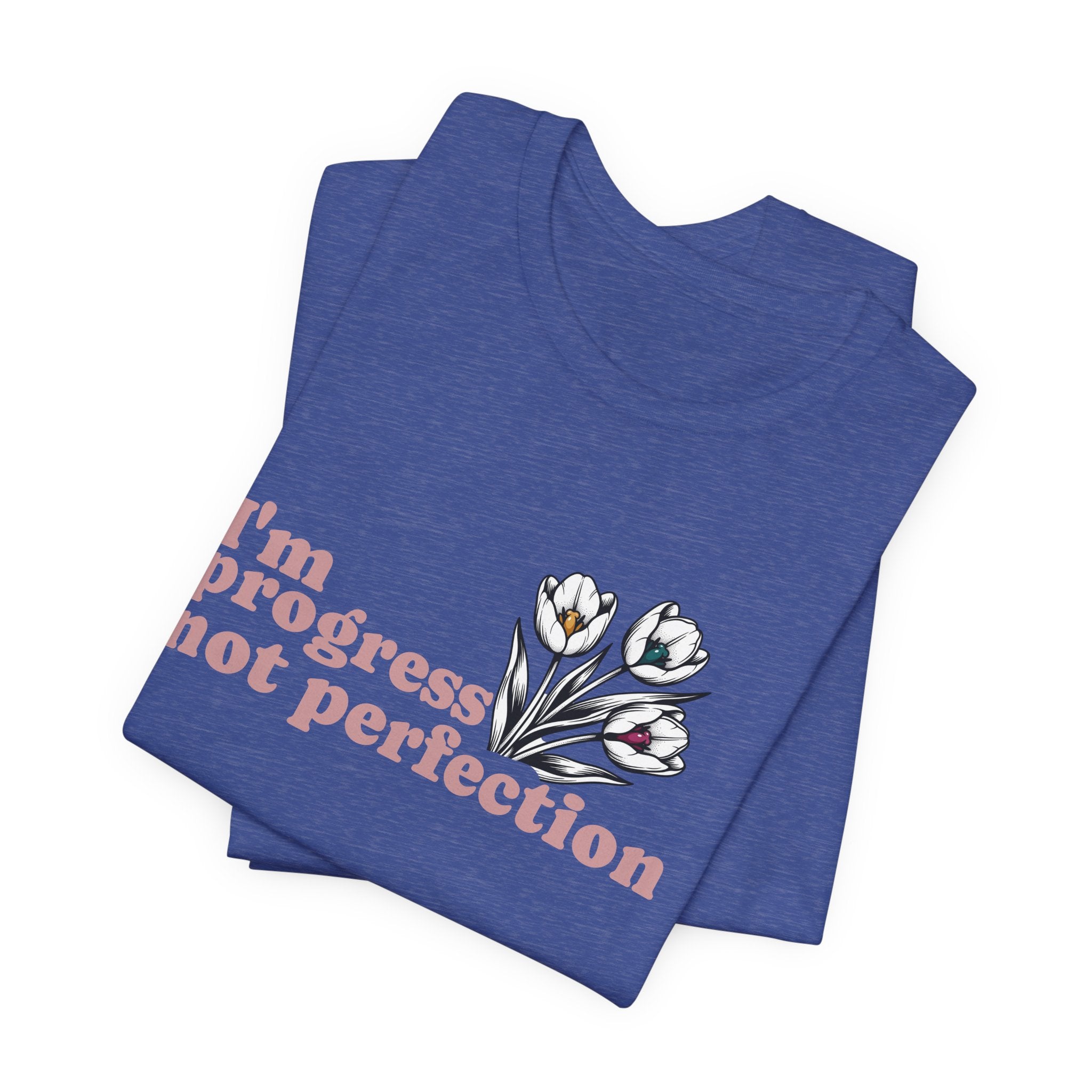 Progress Not Perfection — Floral Self-Love Tee