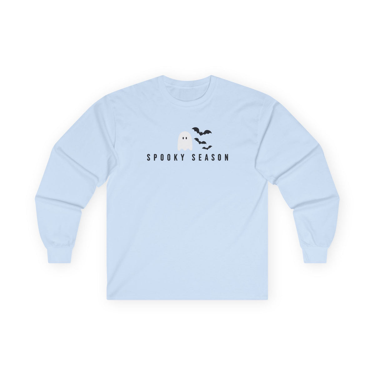 Spooky Season Ghost & Bats Halloween Long Sleeve Shirt