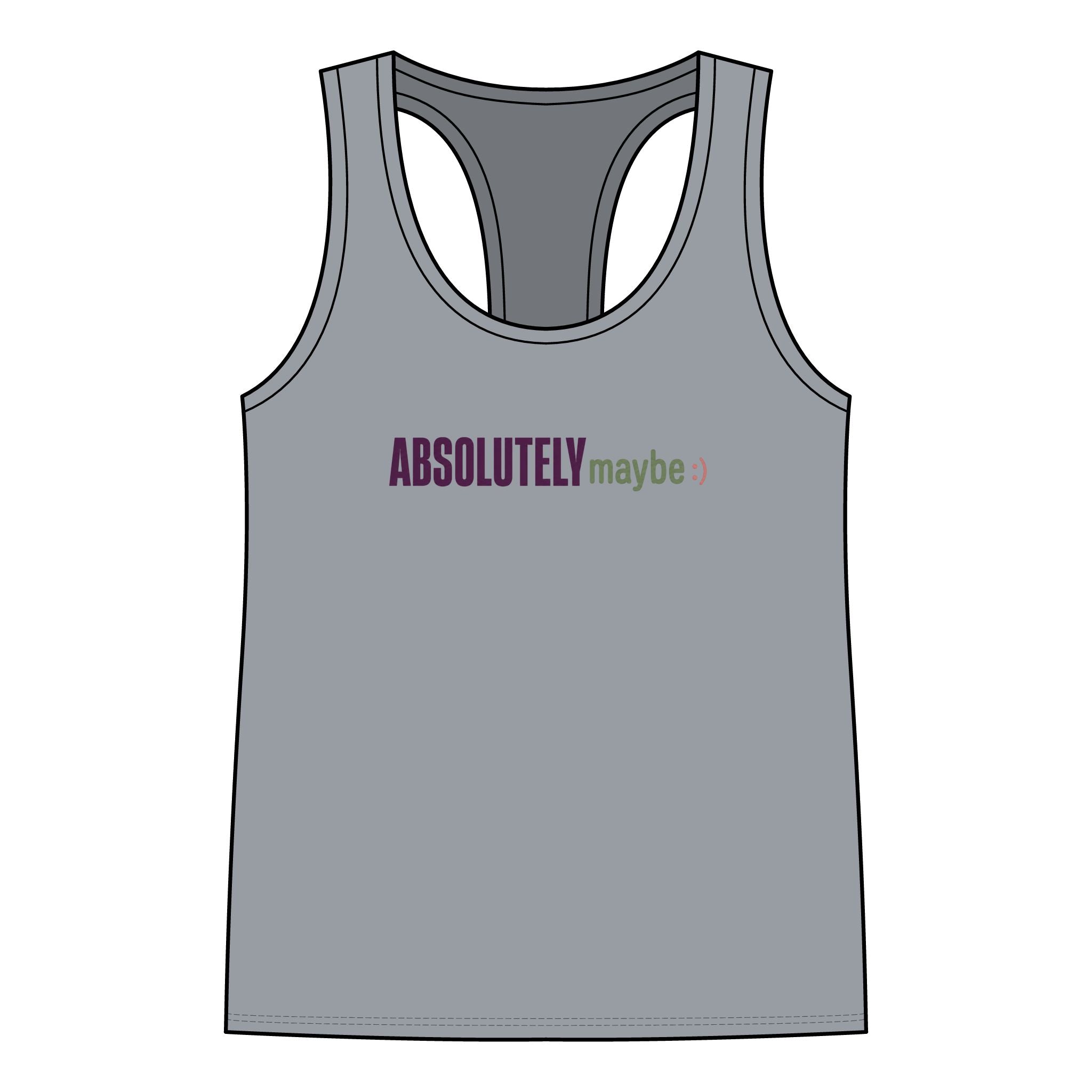 Racerback Tank - 'Absolutelymaybe' Logo