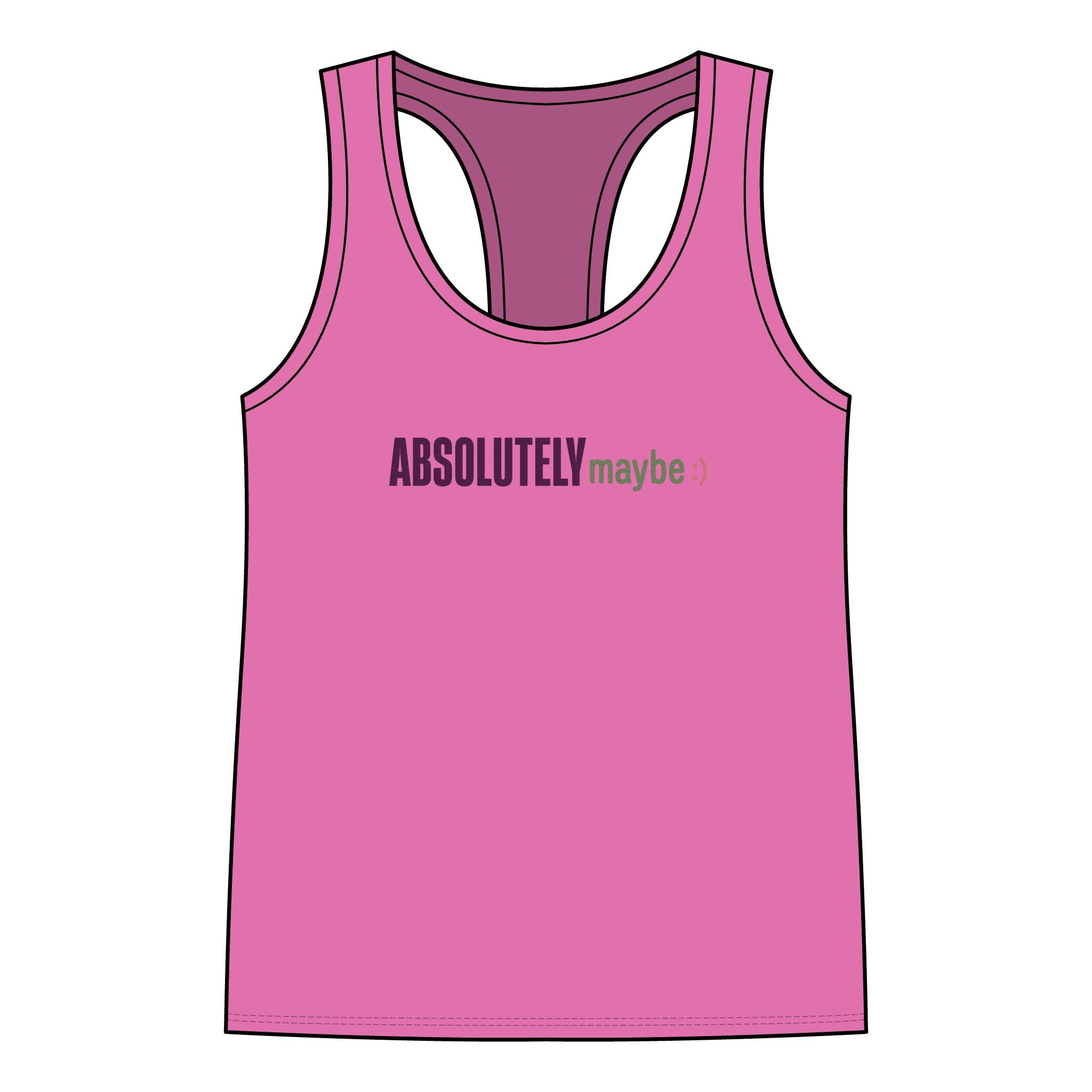 Racerback Tank - 'Absolutelymaybe' Logo
