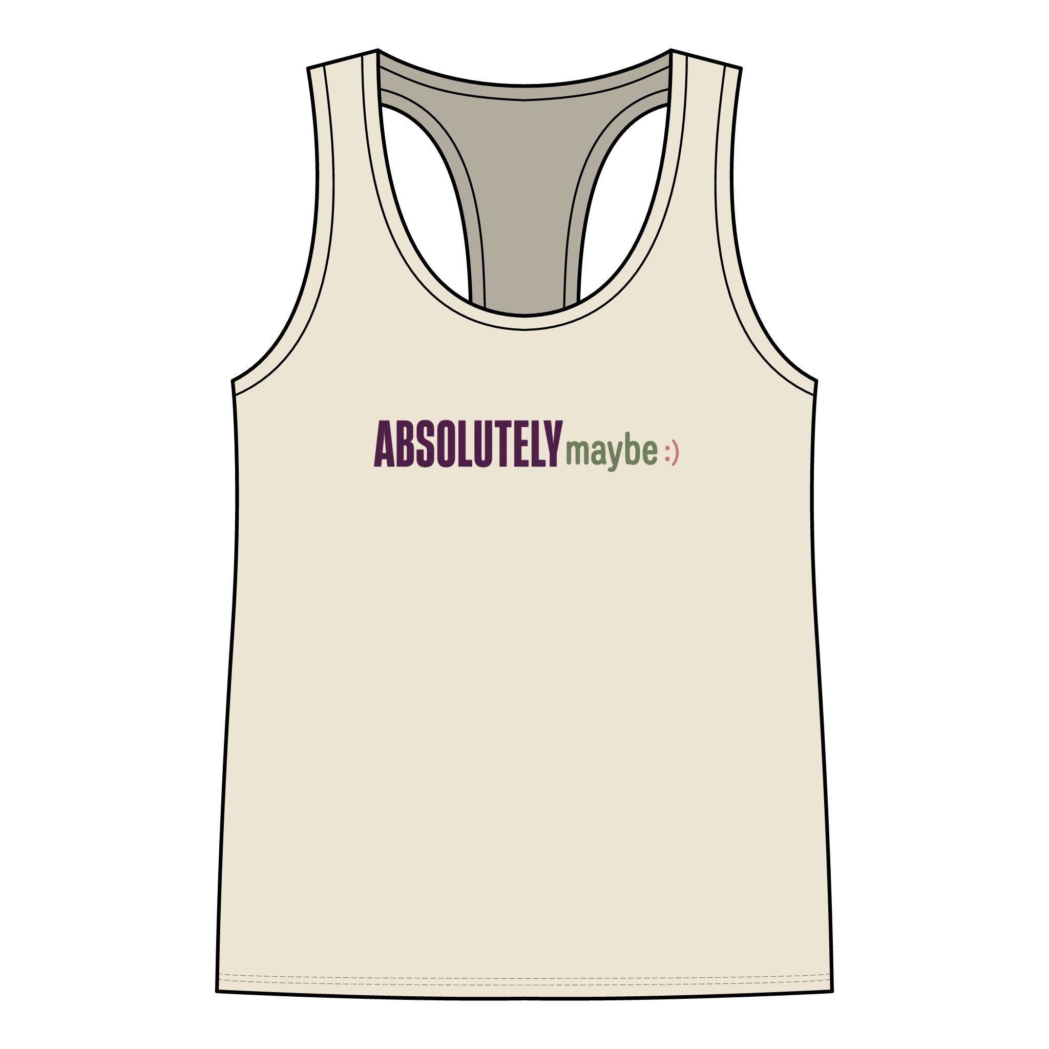 Racerback Tank - 'Absolutelymaybe' Logo