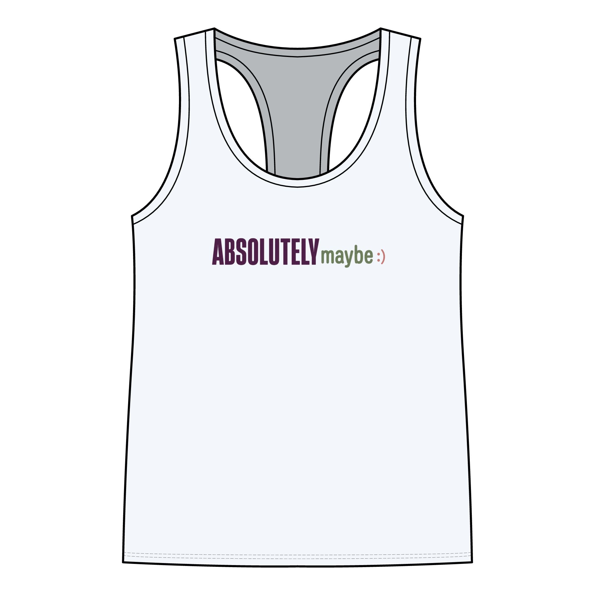 Racerback Tank - 'Absolutelymaybe' Logo