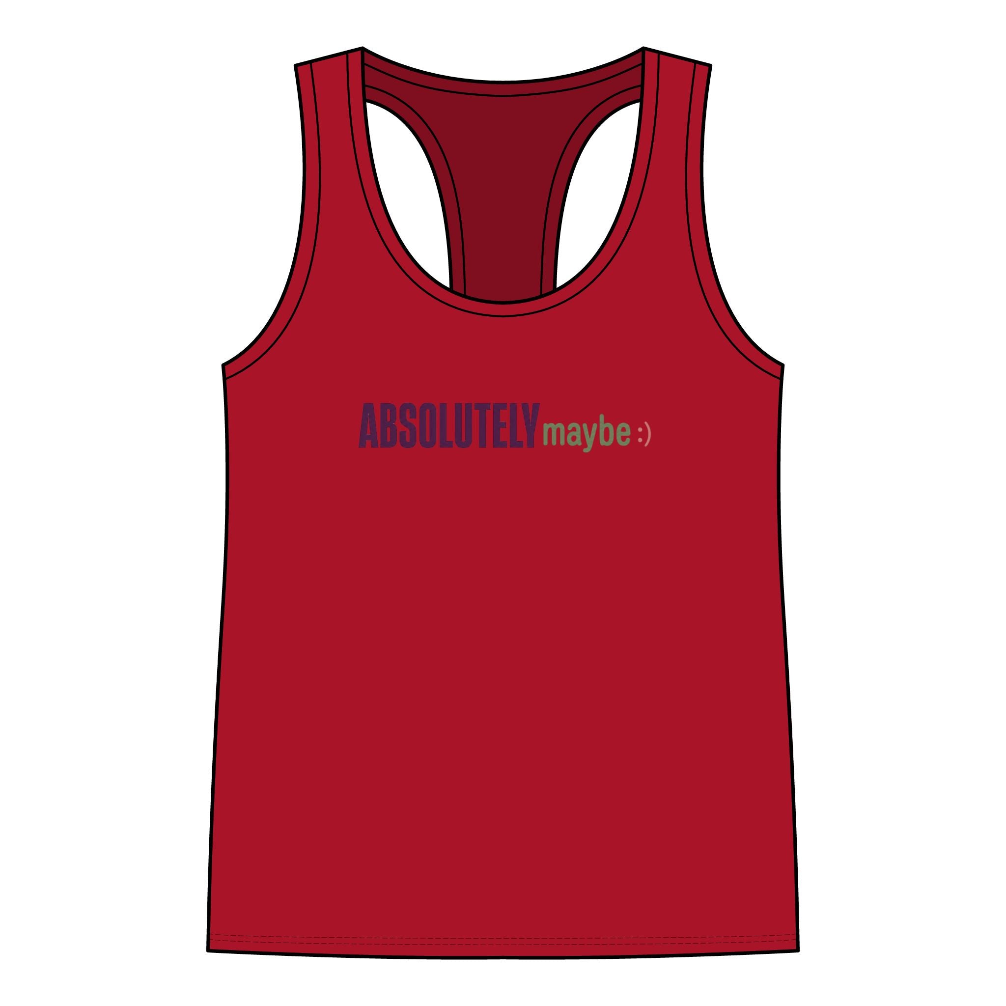 Racerback Tank - 'Absolutelymaybe' Logo