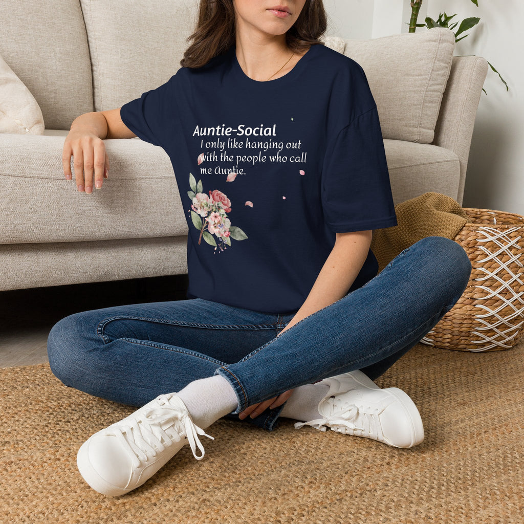 Auntie-Social Floral Tee