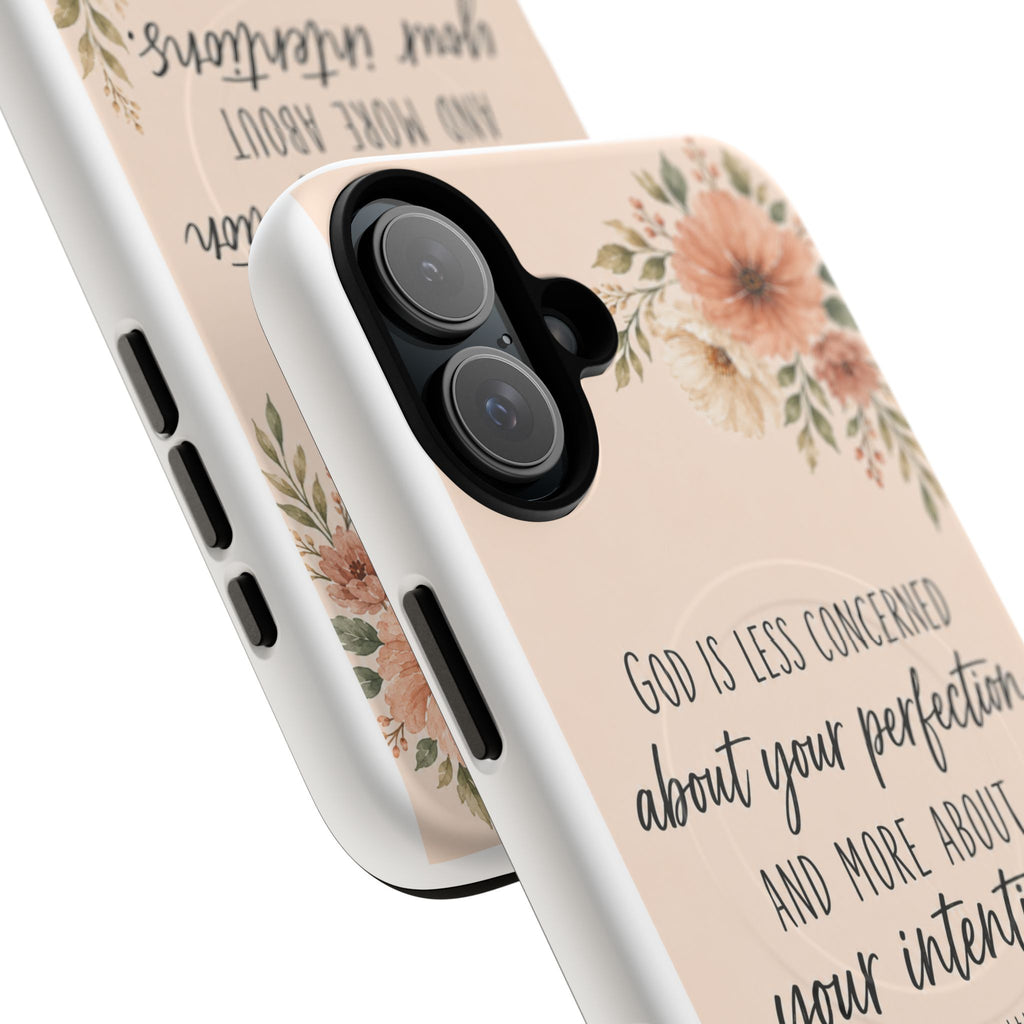 "God is less concerned about your perfection" Tough Magnetic Case