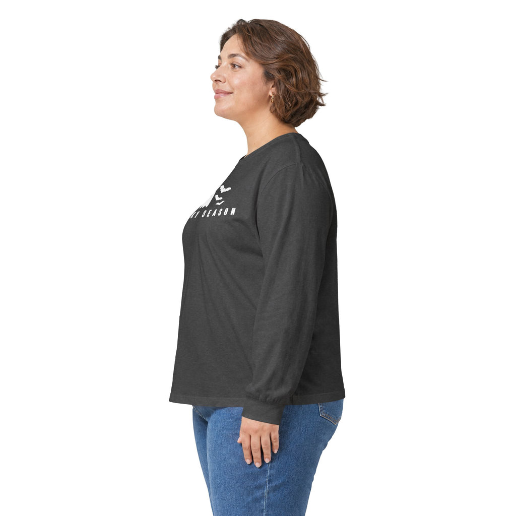 Spooky Season Ghost & Bats Halloween Long Sleeve Shirt