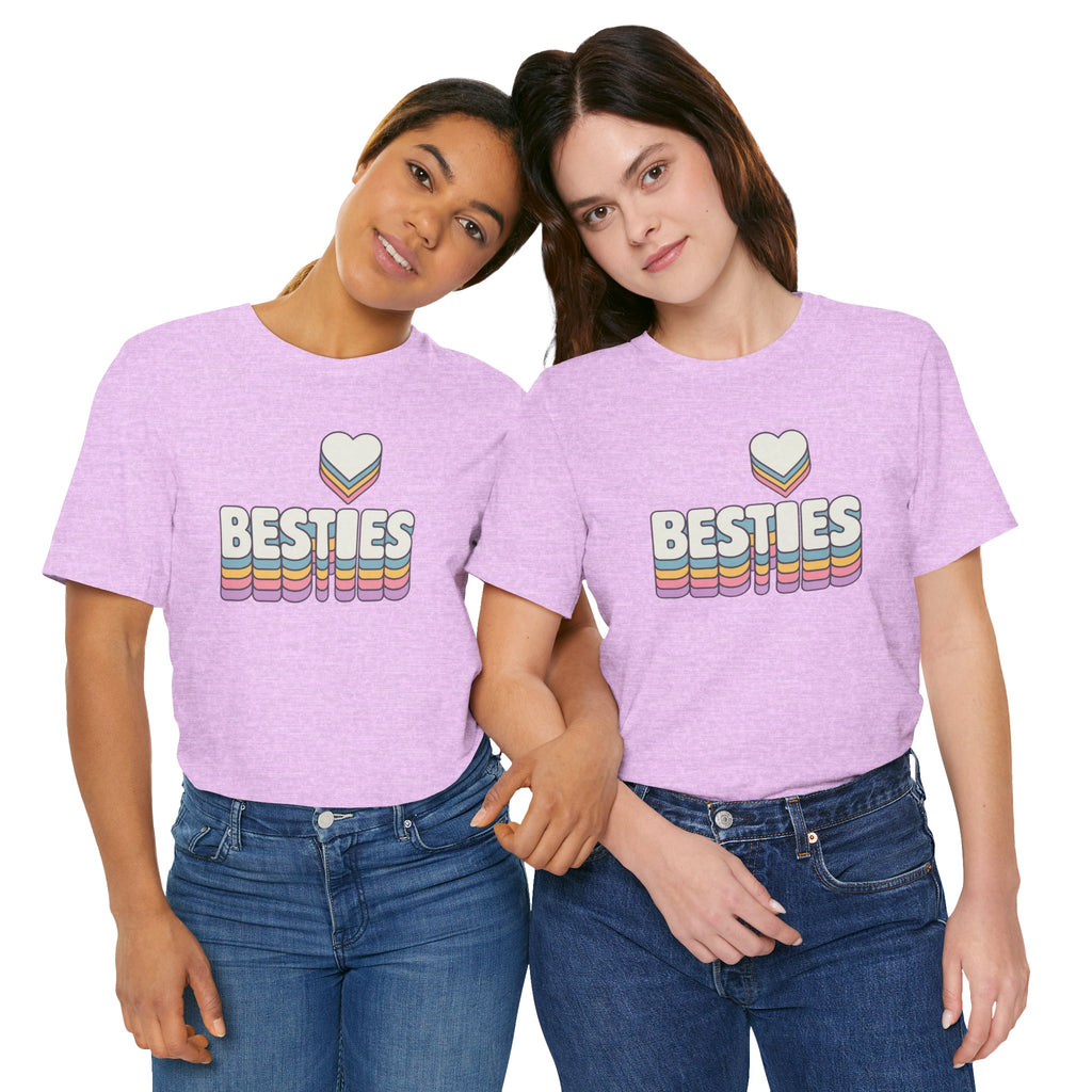 'BESTIES' Heart Graphic Friendship Tee