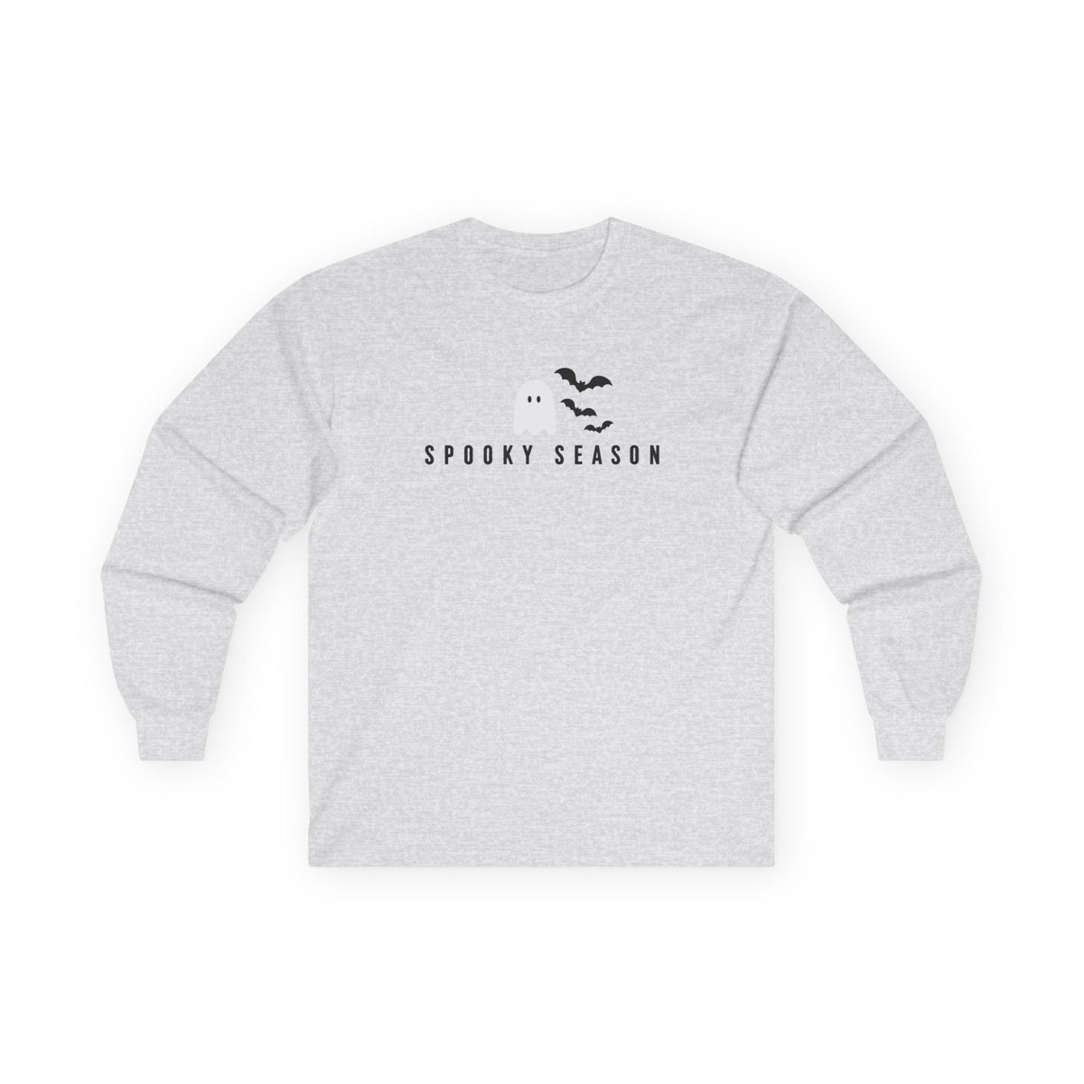 Spooky Season Ghost & Bats Halloween Long Sleeve Shirt