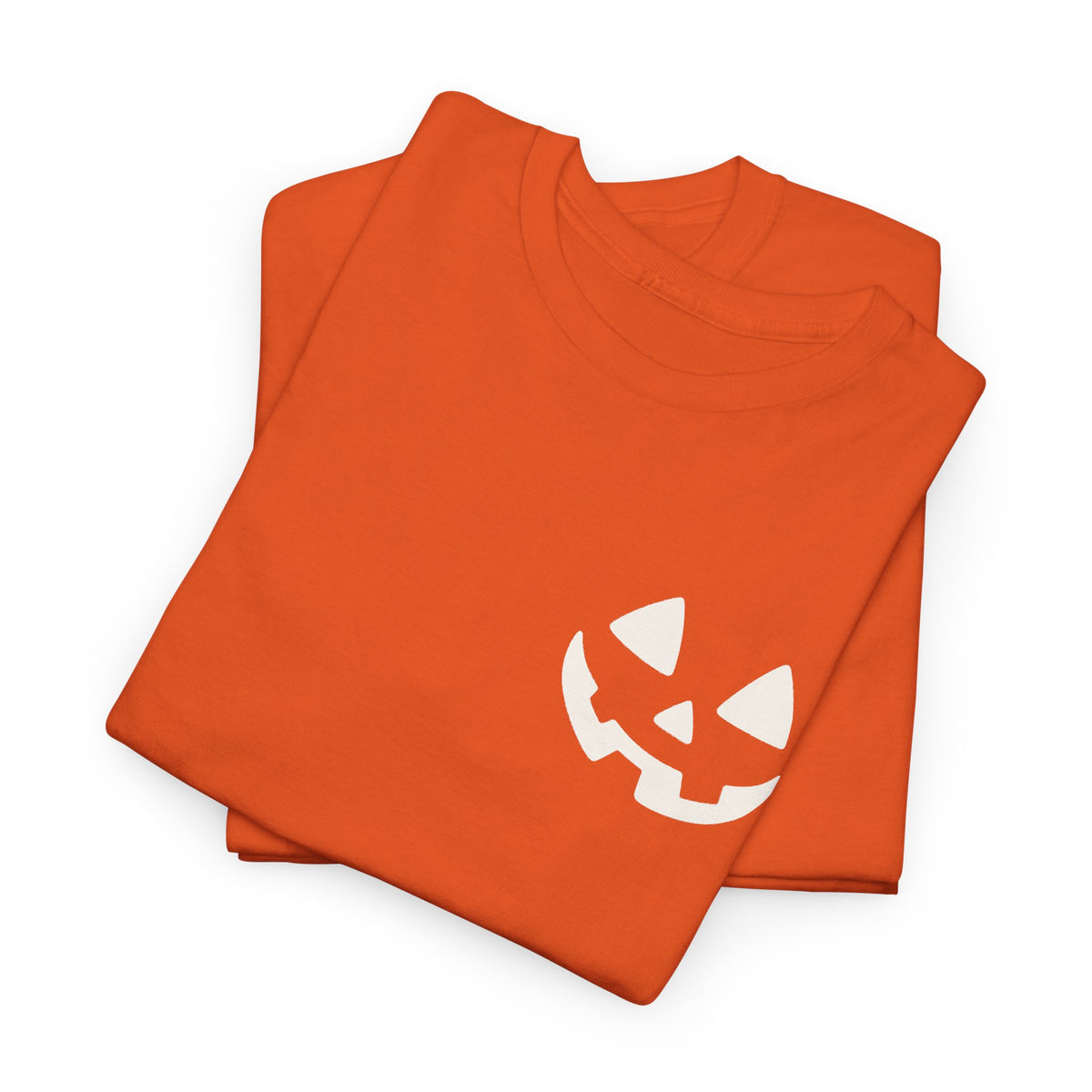 Jack-o'-Lantern Pocket Tee — Halloween Pumpkin Face T-Shirt
