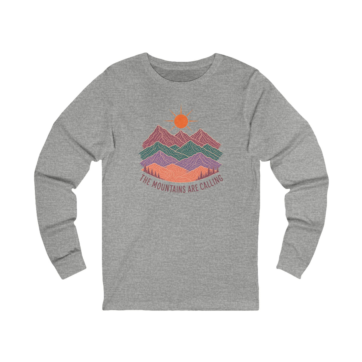 Retro Mountain Graphic Long Sleeve Tee