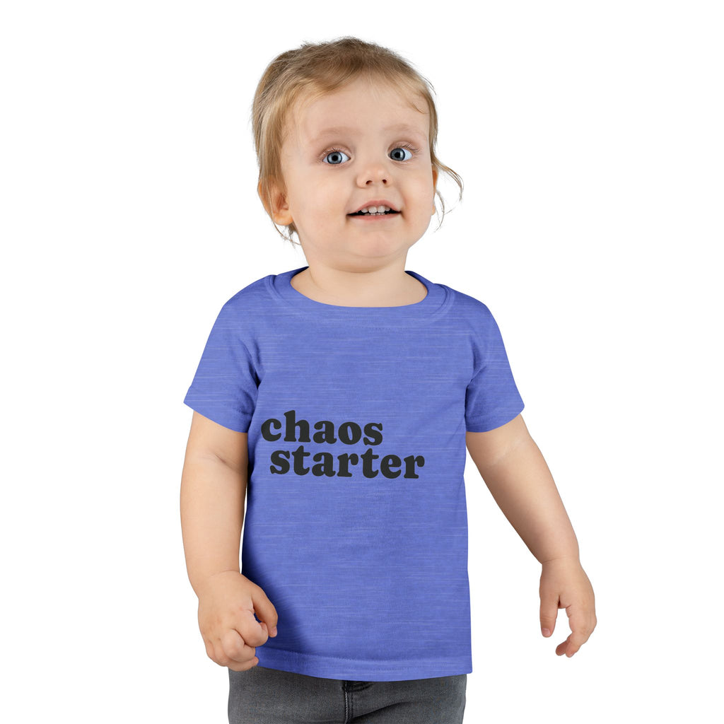 Toddler T-Shirt — "chaos starter" Funny Kids Tee