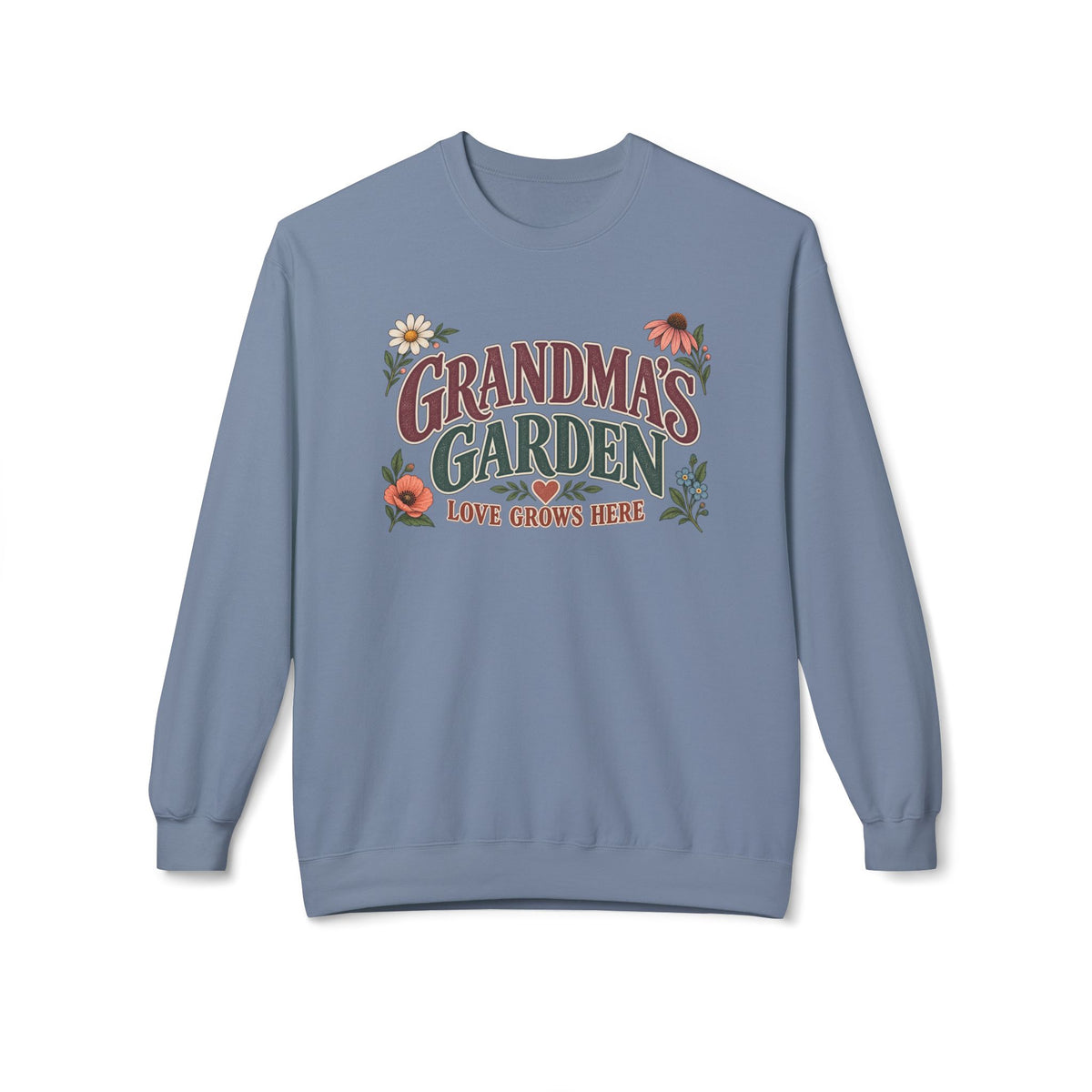 Grandma's Garden 'Love Grows Here' Floral Crewneck