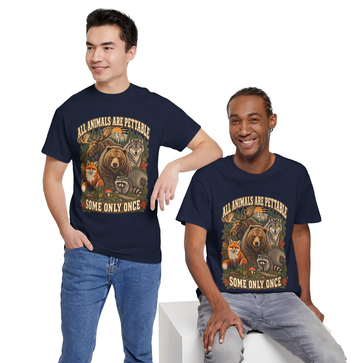"All Animals Are Pettable, Some Only Once" Graphic Tee