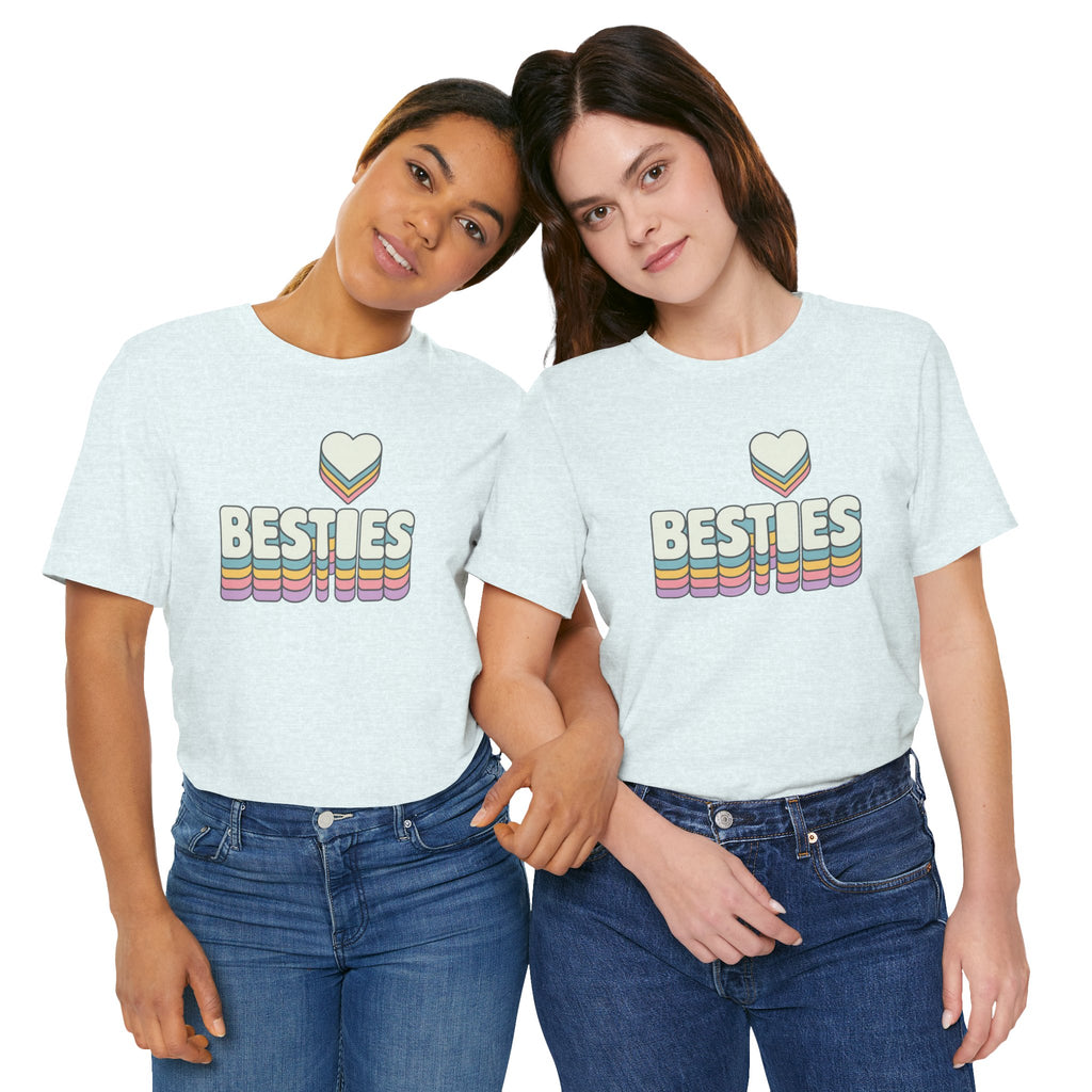 'BESTIES' Heart Graphic Friendship Tee