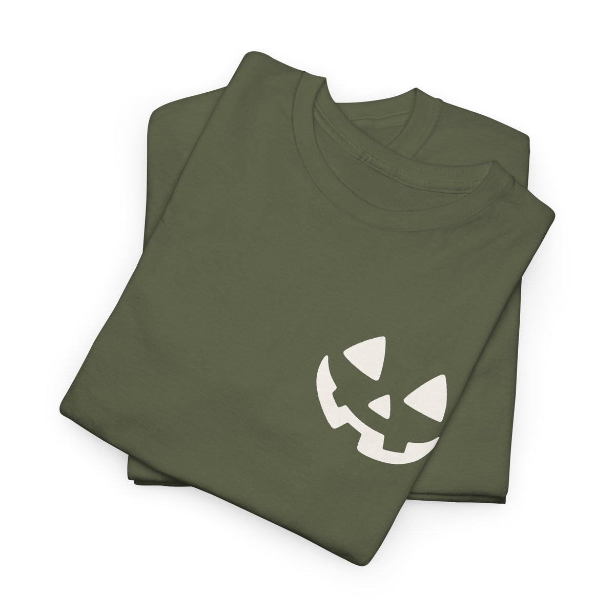 Jack-o'-Lantern Pocket Tee — Halloween Pumpkin Face T-Shirt