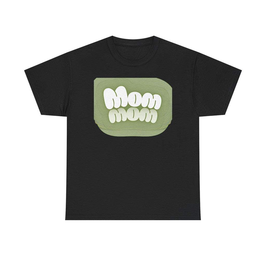Retro Bubble Text Mom Tee - Green