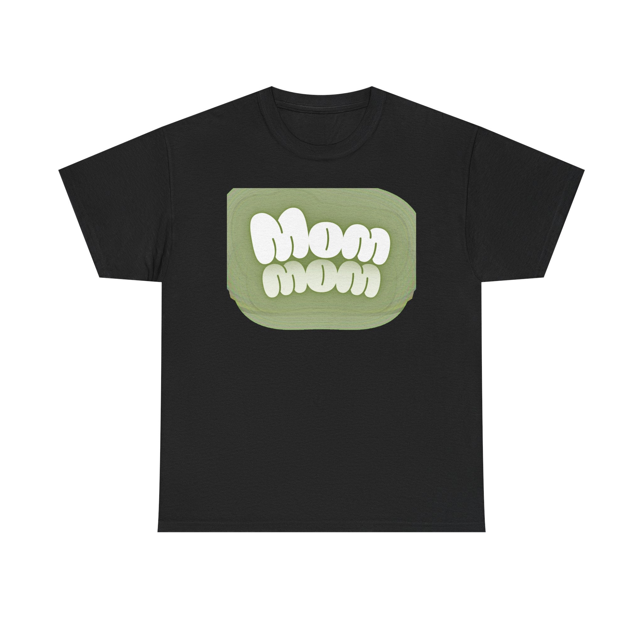 Retro Bubble Text Mom Tee - Green