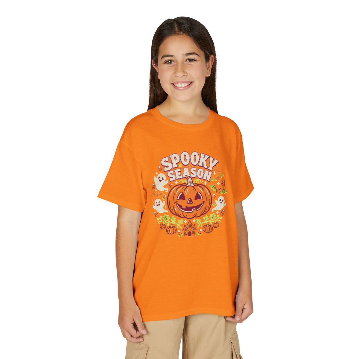 'Spooky Season' Big Pumpkin Halloween Kids Tee