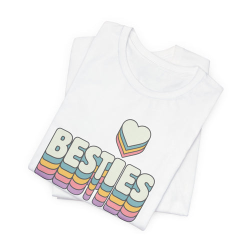 'BESTIES' Heart Graphic Friendship Tee
