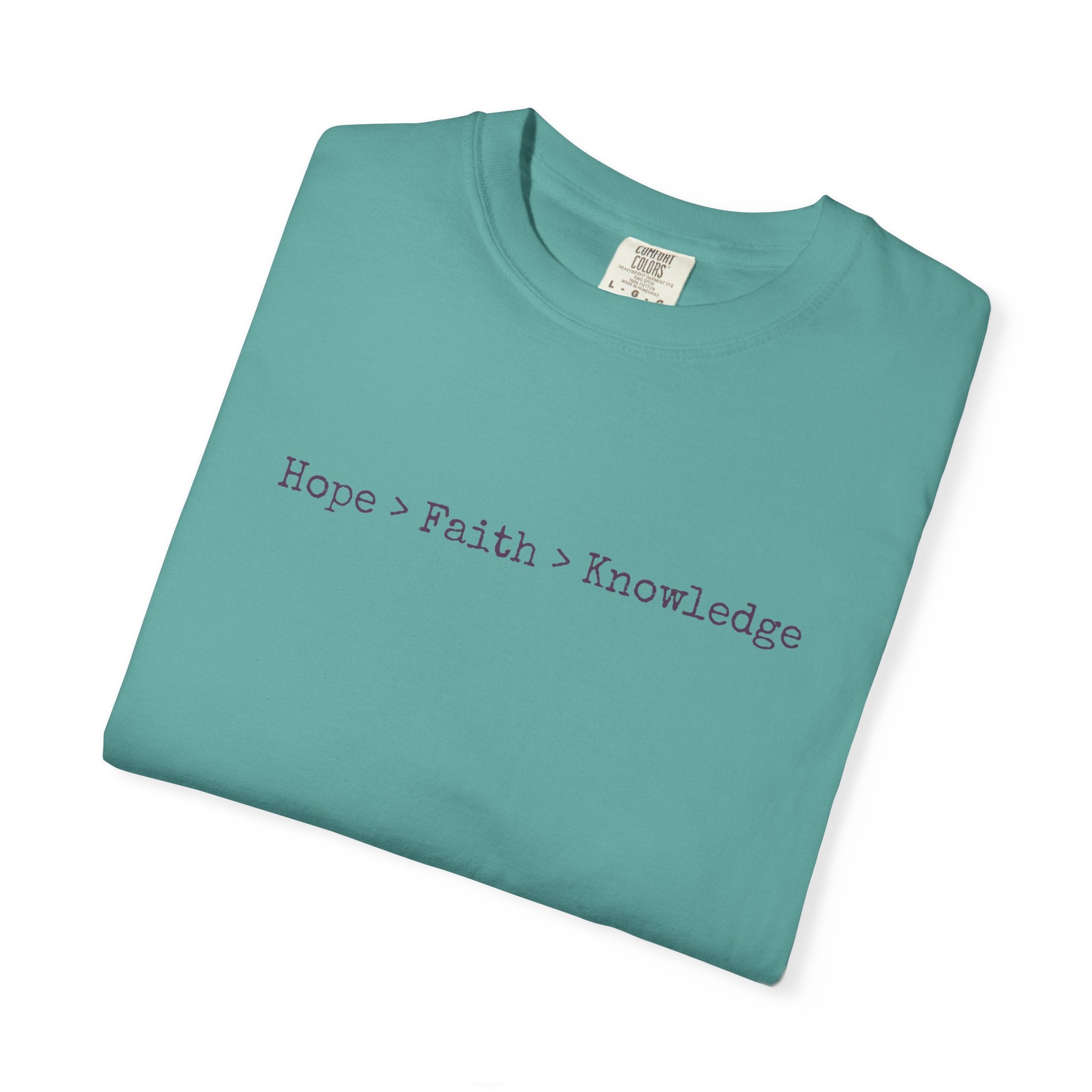 Hope • Faith • Knowledge Minimalist White T-Shirt