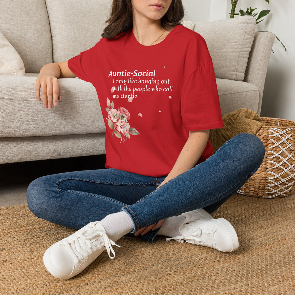 Auntie-Social Floral Tee