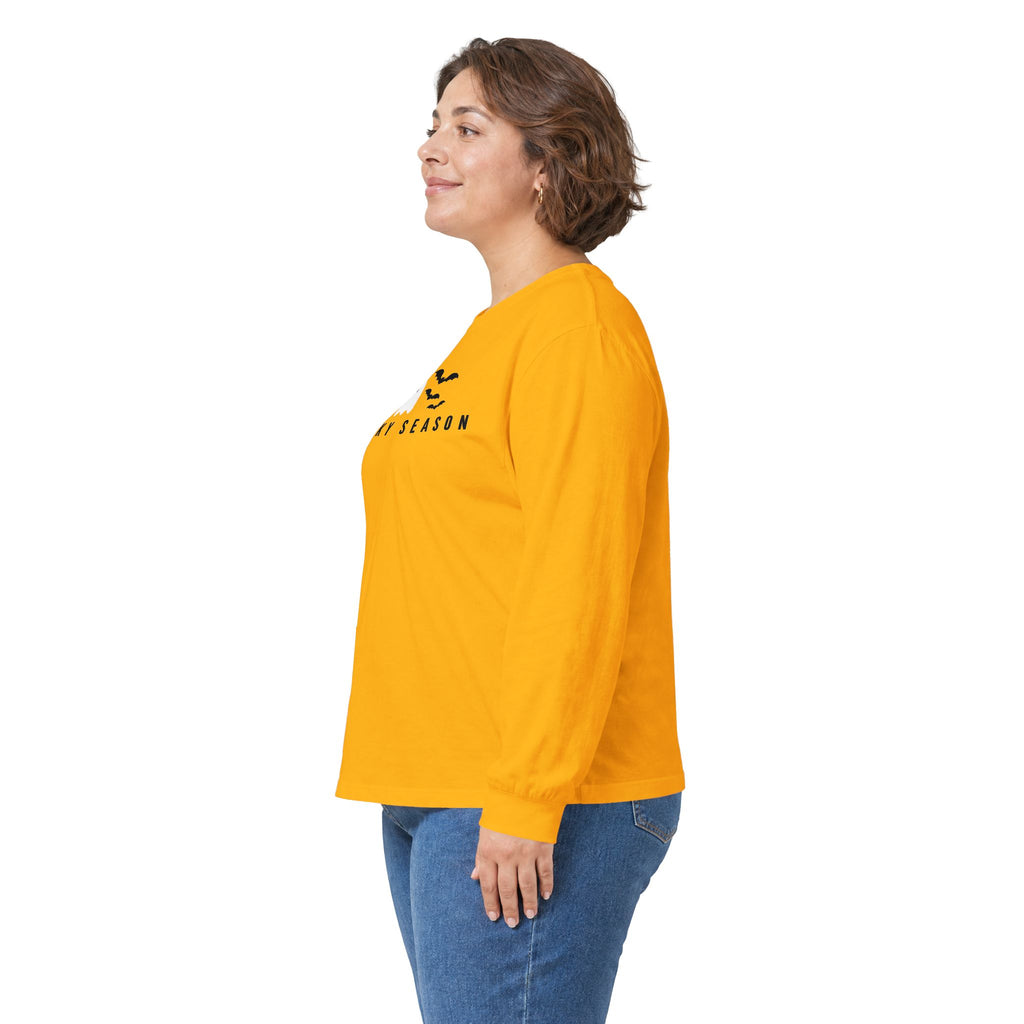 Spooky Season Ghost & Bats Halloween Long Sleeve Shirt