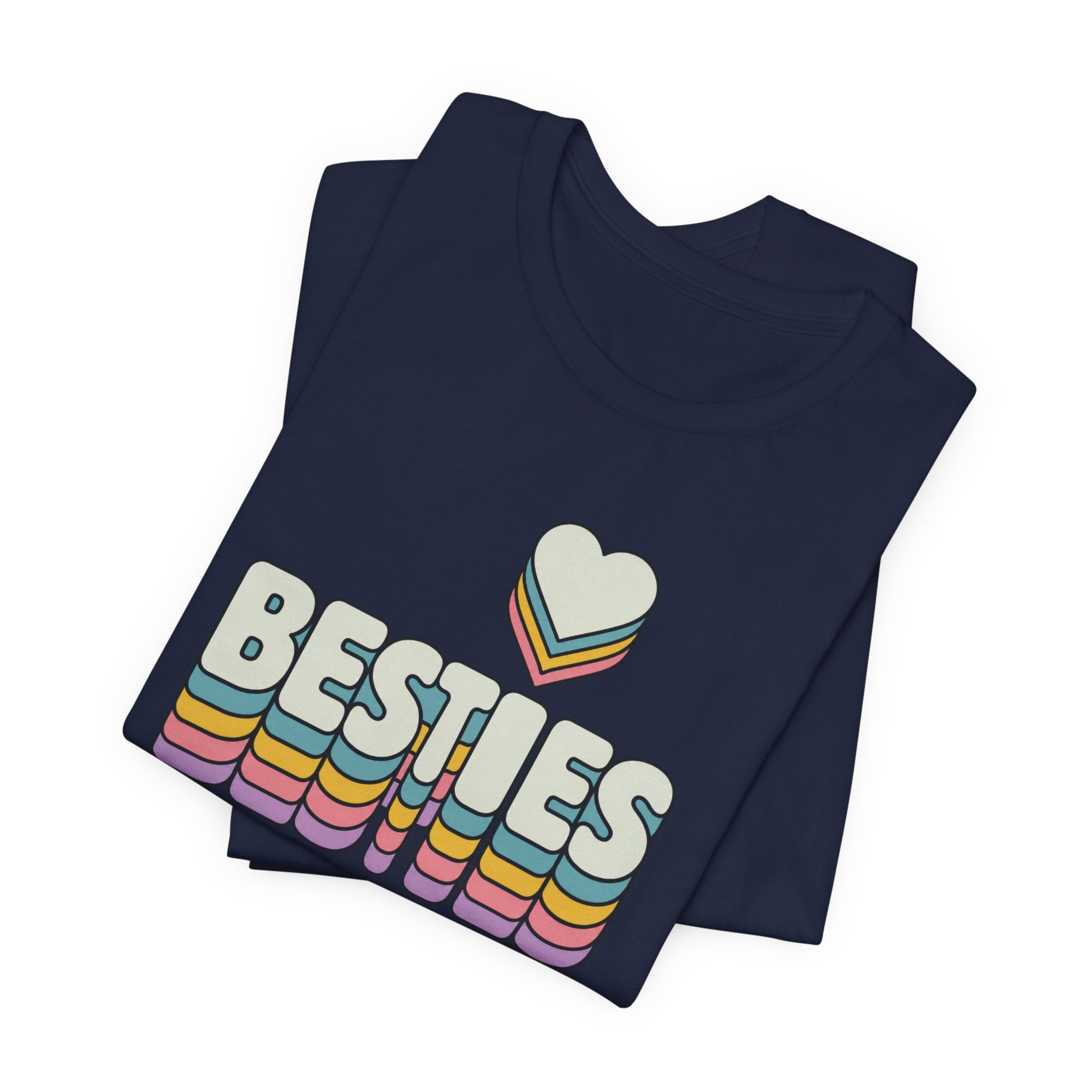 'BESTIES' Heart Graphic Friendship Tee